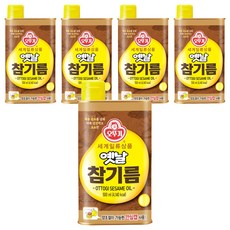 오뚜기옛날 참기름, 500ml, 5개