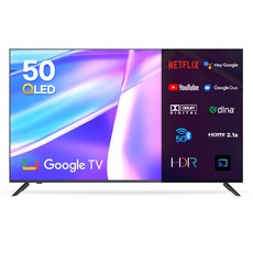 이노스 TV G86QLED  이노스 4K UHD QLED 쿠시리즈 구글 TV 스마트 티비 125cm(50인치) S5011KU 스탠드형 고객직접설치