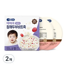 베베쿡 후기 참깨두부비트죽 실온이유식 2p, 혼합맛(참깨/두부/비트), 220g, 2개 - 베베쿡이유식