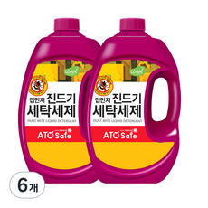 아토세이프 드럼겸용 집먼지진드기 세탁세제, 2.5L, 6개