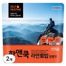 이지밥 핫앤쿡 라면애밥 짬뽕맛, 110g, 2개