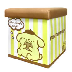 SANRIO 三麗鷗 布丁狗摺疊凳收納箱 30 x 30 x 30cm, 點心時光, 1個