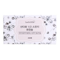 산다화 1/2 스펀지 화장솜, 200개입, 1개