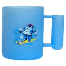 POLI 可愛牙刷杯 藍色 兒童漱口杯 300ml, 1個