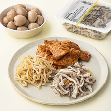 슈퍼키친 바로만든 도시락반찬 메추리알 장조림 230g + 진미채간장볶음 70g + 느타리버섯볶음 110g + 매운어묵볶음 120g 세트, 1세트