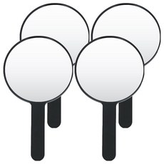 생활공식 원형 손거울, 블랙, 4개