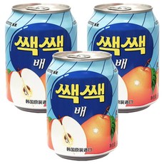 LOTTE 樂天 水梨汁, 韓國原裝進口, 清爽水梨風味, 238ml, 3罐