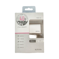 Kinyo 氮化鎵雙孔充電器 40W, PDCB-140, 1個