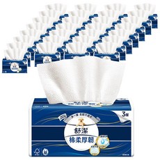 Kleenex 舒潔 棉柔厚韌抽取衛生紙 3層 110張, 30包, 1袋