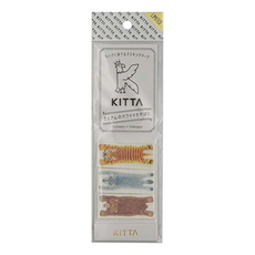 KING JIM KITTA 隨身攜帶和紙膠帶 限定動物，紙膠帶15x50mm，每款10張, 動物, 1個
