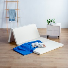 OleeSleep 經典4層折疊式記憶棉床墊, 5cm, 淺褐色