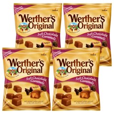 Werther's Original 道地的偉特 焦糖夾心軟糖 巧克力口味, 4袋, 100g