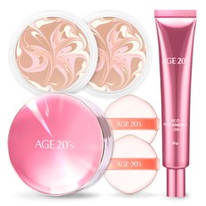 에이지투웨니스 래디언스 팩트 21호 본품 12.5g + 리필 12.5g + 아이크림 30g + 퍼프 2p, 1세트