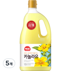 해표 카놀라유, 1.5L, 5개