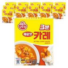OTTOGI 不倒翁 3分鐘咖哩醬調理包 辣味, 200g, 12盒