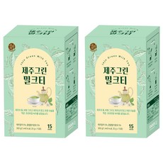 SONGWON 濟州綠奶茶沖泡飲隨身包, 20g, 15包, 2個
