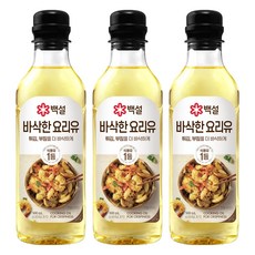 CJ BEKSUL 白雪 酥脆的料理油, 500ml, 3個