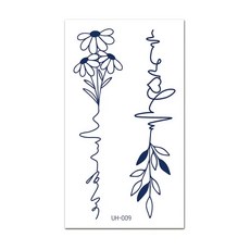 理享家 草本半永久防水紋身刺青貼紙 105 x 60mm, uh-009, 1張
