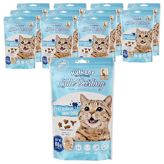 Hulu Cat 卡滋化毛潔牙餅，海鮮口味，四種造型，12包, 海鮮, 60g