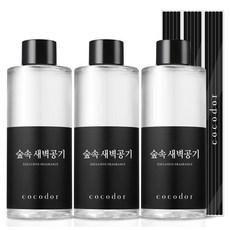코코도르 디퓨저 리필액 + 리드스틱 5p, 숲속새벽공기, 200ml, 3개