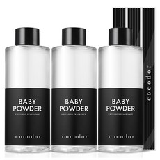 코코도르 디퓨저 리필 + 리드스틱 5p, 베이비파우더, 200ml, 3세트 베이비 파우더, 200ml, 3개