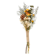 KUIBAO 快豹生活 真花乾燥花束 附紙箱 麻繩花束 G款, 米杏色