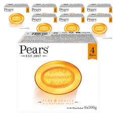 Pears 溫和甘油肥皂, 8個, 100g