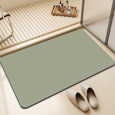 쏠트홍 빨아쓰는 규조토 사각 발매트 40 x 60 cm, 그린