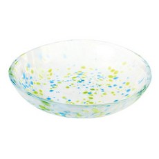 TOYO-SASAKI GLASS 東洋佐佐木 繽紛玻璃小盤, 10.7cm 鈉鈣玻璃 日本製造, 綠色, 1個