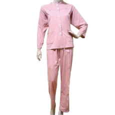 感恩使者 護理服套裝/住院服, 粘扣式 春夏款 粉紅 女款, L, 粉紅色