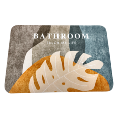 BonBon naturel 軟式珪藻土踏墊 Set, 尺寸40*60CM, 60 x 40cm, 新龜背葉, 2個