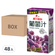 光泉 果汁時刻 葡萄汁 300ml x 24入, 西班牙葡萄添加, 48入