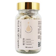 泉發蜂蜜 蜂王乳Q10亮皙凍晶膠囊, Excipient-free Fragrance-free Preservative-free 100顆, 500mg, 1罐