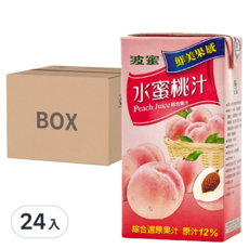 波蜜 水蜜桃汁 (Peach Juice) 綜合果汁 300ml x 24入