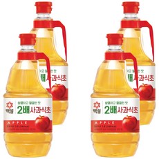 백설 2배 사과식초, 1.8L, 4개