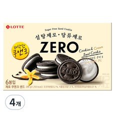 롯데제로 쿠앤크 샌드, 288g, 4개