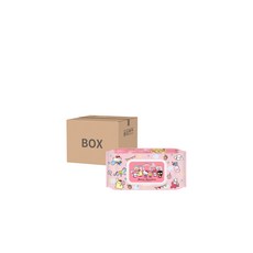 AKIRA 御衣坊 Sanrio 三麗鷗奇幻樂園純水濕紙巾 80抽18包, 珍珠紋設計, 柔軟親膚, RO超純水, 無酒精香精, 80張, 18包