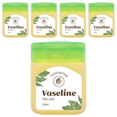 Vaseline 凡士林 可可脂光澤保濕潤膚膏 原味, 100ml, 5罐