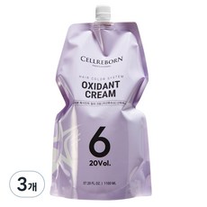 셀리본 옥시던트 컬러 크림 염색용 산화제 6%, 1.1L, 3개