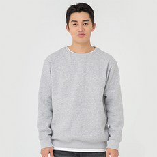 CARET 男女通用基本款寬鬆版型刷毛大學T, 灰色, XL