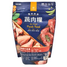 DOG CAT STAR 汪喵星球 全齡犬 慢烘鮮食蔬肉糧 鮮蔬牛魚, 3合1功能保健, 牛肉+鱈魚, 0.5lb, 1包