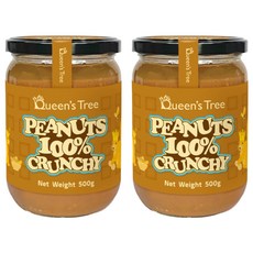 퀸즈트리 피넛버터 크런치, 500g, 2개 2개, 500g