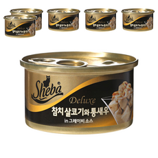 쉬바 성묘용 간식캔, 혼합맛(참치/새우), 85g, 6개 참치 살코기 + 새우 혼합맛, 85g, 6개