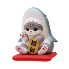 貓福珊迪 招財公仔 鯊魚, 1個