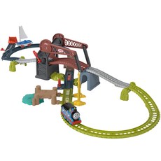 [쿠팡수입] 토마스와 친구들 기차 트랙놀이 세트 토마스와 스키프가 함께하는 브릿지 리프트 기관차포함 세트