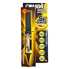COMBAT 威滅 強效滅蟑凝膠餌劑, 5重連鎖滅蟑, 藥效長達365天, 8克, 8g, 1盒