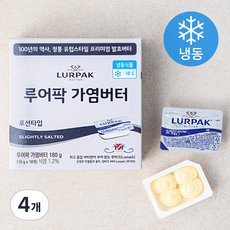 루어팍 포션 가염 버터 18입 (냉동), 4개, 180g