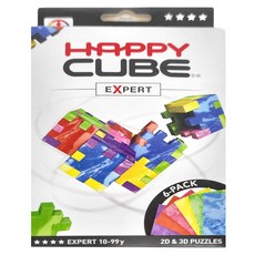 SMART GAMES 益智方塊專家級6件套裝, HAPPY CUBE 專家級, 2D和3D拼圖, 專家級10-99歲適用, 1盒