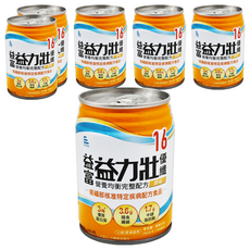 益富 益力壯優纖16 營養均衡完整配方 原味, 246ml, 6罐