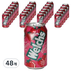 웰치스 딸기 탄산음료, 355ml, 48개